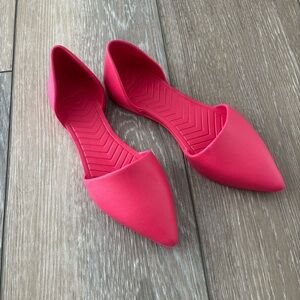 Native Audrey D’Orsay Women's Vibrant Hot Pink Flats
